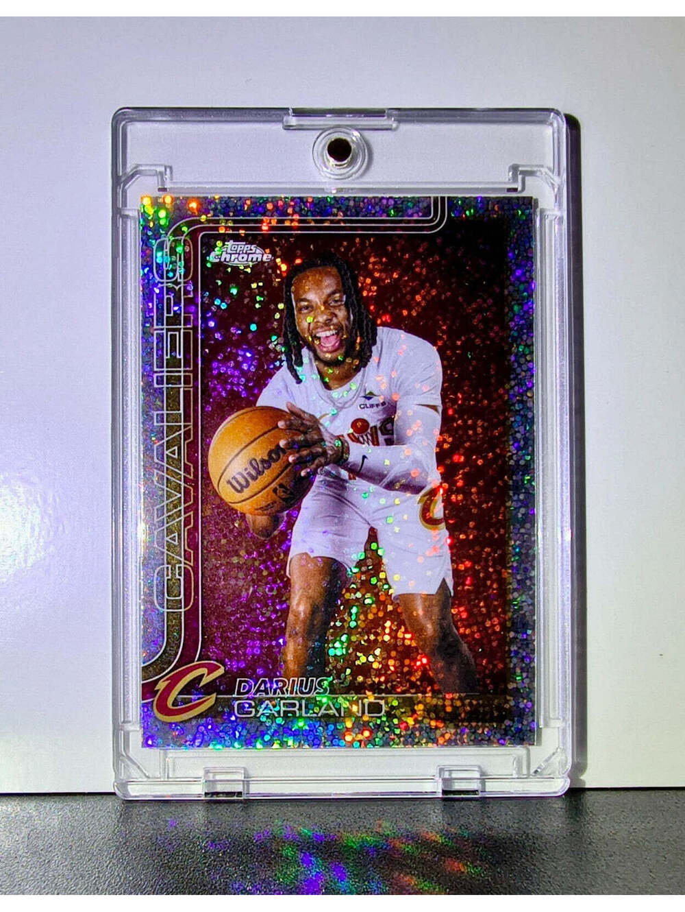 Darius Garland 2025-26 NBA Topps Chrome Update #32 Sparkle Refractor Caveliers